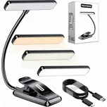 Led lampička na čtení knih noční usb s klipem 18 led 360° (✅ LEHKOST A POHODLÍ Lehká konstrukce s hmotností pouhých 80 g, pevný klip pro připevnění a nabíjení pomocí USB kabelu činí lampičku ideální pro cestování a použití na různých místech. Mezi základn