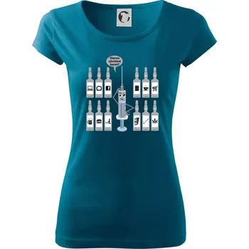 Všechny závislosti (Hana-creative) - Dámské triko Pure - XS ( Petrolejová )