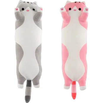 plyšák Teddies Kočka/Kočička ležící 50 x15 cm