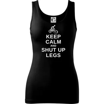 Dámské tričko Keep calm and shut your legs - Dámské tílko - XL ( Černá )