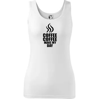 Dámské tričko Coffee make my day - Dámské tílko - M ( Bílá )