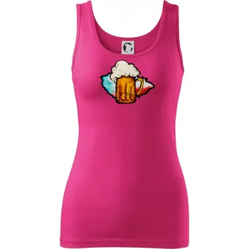 Dámské tričko Český pivař (lulu_art) - Dámské tílko - M ( Purpurová )