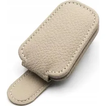 Držák do auta DRŽÁK NA BRÝLE DO AUTA, KOŽENÝ KLIPS, BÉŽOVÝ, DRŽÁK NA BRÝLE