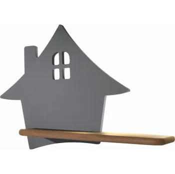 Dětské svítidlo LED Dětské nástěnné svítidlo s poličkou HOUSE LED/4W/230V šedá/dřevo