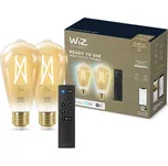 SADA 2xLED Stmívatelná žárovka ST64 E27/7W/230V 2000-5000K CRI 90 Wi-Fi + DO-WiZ