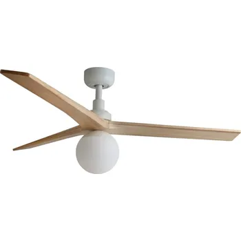 FARO 34280-11L - Stropní ventilátor KLIM M 1xE27/15W/230V borovice/bílá + DO