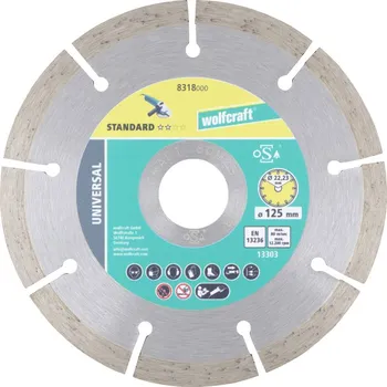Řezný kotouč Wolfcraft 8318000 diamantový řezný kotouč 125 mm 1 ks Pemza, kámen