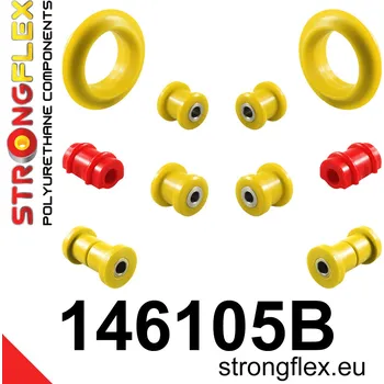 Silentblok nápravy 146105B: Strongflex Sada silentbloků předního zavěšení a zadního nosníku 20mm