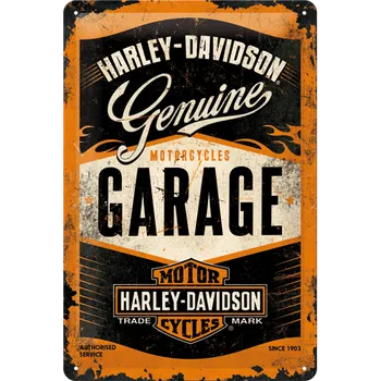 Plechová cedule Postershop Plechová cedule: Harley-Davidson (Garage) - 30x20 cm