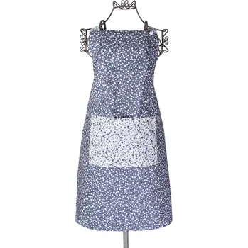 Kuchyňská zástěra Podpěrová s.r.o. Zástěra bavlněná MODRÁ KYTIČKA tmavá/světlá Barva: Modrá, Velikost: Zástěra pro dospělé (82x76 cm)