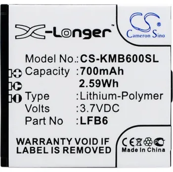 Telefonní příslušenství Baterie Cameron Sino CS-KMB600SL, Li-Ion, 700