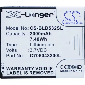 Baterie pro mobilní telefon Baterie Cameron Sino CS-BLD532SL, Li-Ion, 2000
