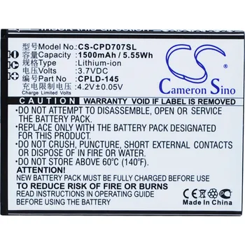 Baterie pro mobilní telefon Baterie Cameron Sino CS-CPD707SL, Li-Ion, 1500