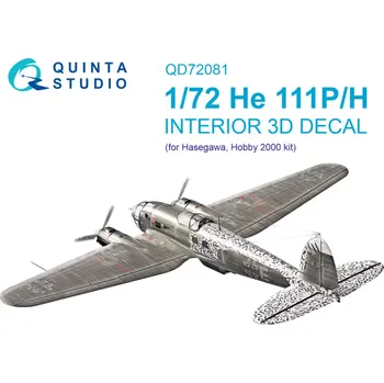 Plastikový model Quinta studio 1/72 He 111 P/H 3D-Print.&col.interior (HAS)