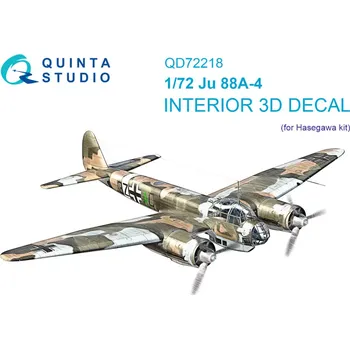 Plastikový model Quinta studio 1/72 Ju 88A-4 3D-Print.&col.interior (HAS)