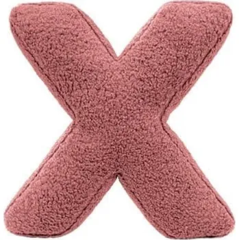 MEALINI Plyšové písmeno Růžové X