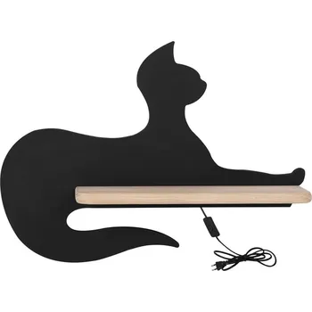 Dětské svítidlo LED Dětské nástěnné svítidlo s poličkou BLACK CAT LED/5W/230V