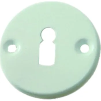 Dveřní kování Rozeta klíčová bílá / pár