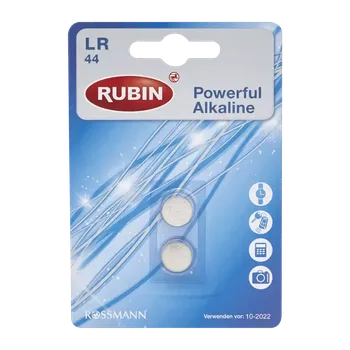 Článková baterie RUBIN Alkalické baterie LR44 2 ks