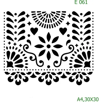 Šablona E 061 - 30 x 30 cm , Nelepící folie