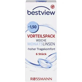 Kontaktní čočky Best View Měsíční kontaktní čočky -1,50 6 ks