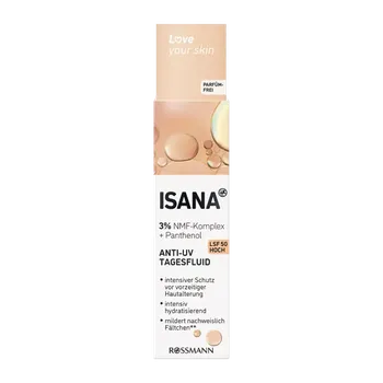 Pleťový krém ISANA Denní fluid Anti-UV SPF 50 30 ml