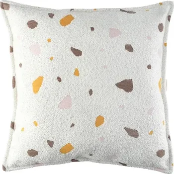 Polštář Krémový dětský pohovkový polštář z textilie bouclé/žinylkový Terrazzo Block – Wigiwama ID_1786902