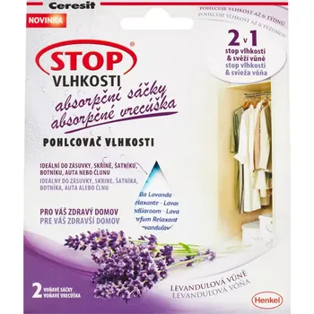 Pohlcovač vlhkosti Ceresit Absorpční sáčky Stop vlhkosti Levandule 100 g