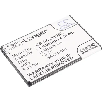 Baterie pro mobilní telefon Baterie Cameron Sino CS-ACZ110SL, Li-Ion, 1300