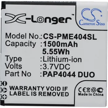 Baterie pro mobilní telefon Baterie Cameron Sino CS-PME404SL, Li-Ion, 1500