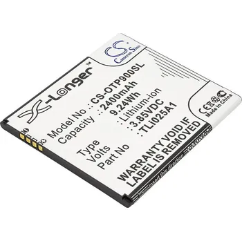 Baterie pro mobilní telefon Baterie Cameron Sino CS-OTP900SL, Li-Ion, 2400
