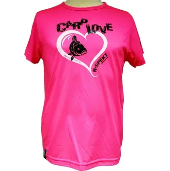 Rybářské oblečení R-spekt R-SPEKT Dětské tričko CARP LOVE fluo pink