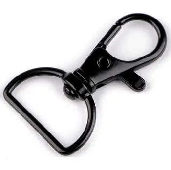 Kovová karabina průvlek 18 mm 5ks - 6 černá