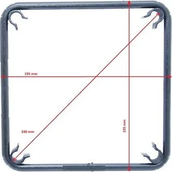 Stavební profil ORLITECH GRIP - Třmínek armovací plastový vymezovací 200/200mm pro pr. tyče 10, 12, 14mm