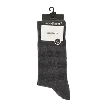 Dámské ponožky under2wear Ponožky Casual 2pack šedé/šedé proužky 39/42 2 ks