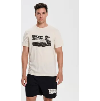 Dámské pyžamo Sinsay - Bavlněné pyžamo s potiskem na zádech Back to the Future - vícebarevná - 003EM-MLC - 003EM-MLC-XL