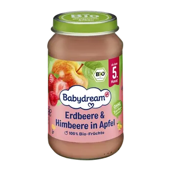 Babydream BIO ovocné pyré jahoda, malina a jablko 190 g
