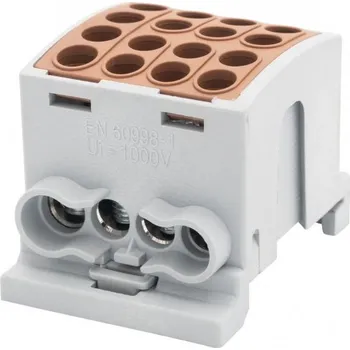 svorka Svorkovnice rozbočovací HLK 100A-4 (1x25,3x16 / 1x25,3x16) - hnědá