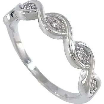 Prsten Stříbrný prsten zirkonová očka velikost prstenu 66