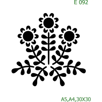 Šablona E 092 - 30 x 30 cm , Nelepící folie