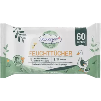 Dětská kosmetika Babydream Vlhčené ubrousky Natural My little world 60 ks