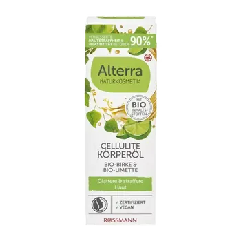 Tělový olej Alterra Naturkosmetik Tělový olej proti celulitidě Bříza a limeta 100 ml
