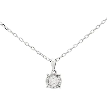 Náhrdelník Náhrdelník z bílého zlata s diamantem P611505