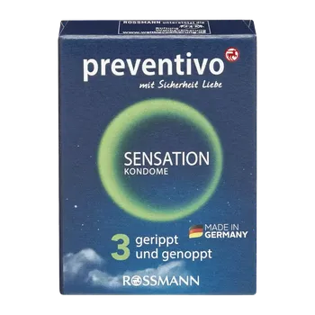 Kondom Preventivo Kondomy Sensation s vroubky 3 ks