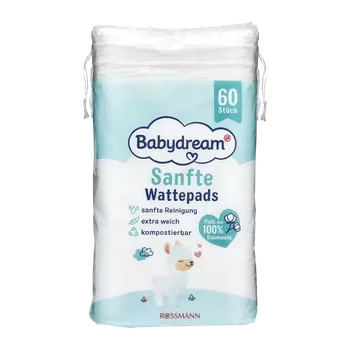 Kosmetický tampón Babydream Vatové polštářky 60 ks