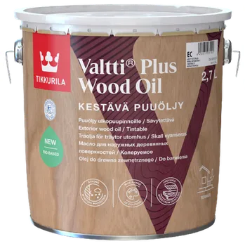 Olej na dřevo Tikkurila Olej na dřevo pro exteriérové použití Valtti plus wood oil 3 l