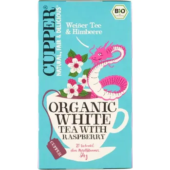 Čaj Cupper BIO bílý čaj s malinami 34 g