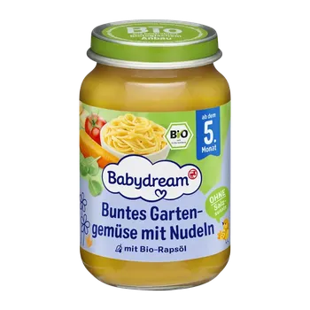 Dětská výživa Babydream BIO příkrm těstoviny se zeleninou 190 g