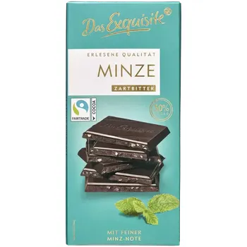 Čokoláda Das Exquisite Hořká čokoláda s mátou 100 g