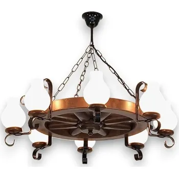 Brilagi - Lustr na řetězu ROATA 8xE14/40W/230V buk/ořech